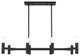 Livex Lighting Black 8-Light Linear Chandelier