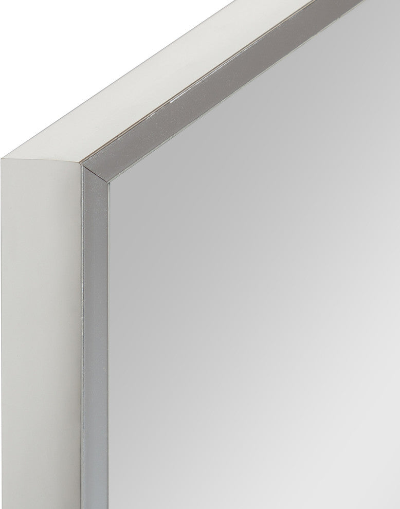 Rhodes Framed Hexagon Wall Mirror, Silver, 22x31