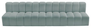 Arc Vegan Leather Upholstered 4-Pc. Modular Sofa, Green
