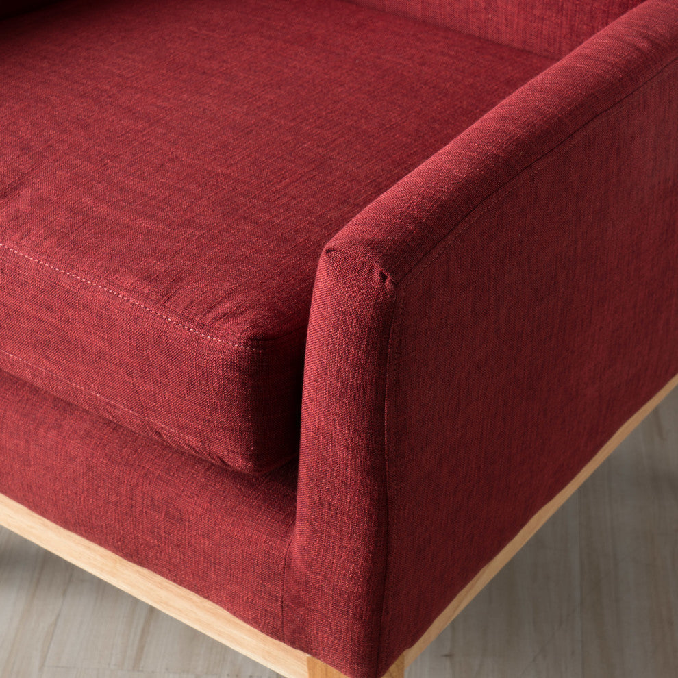 GDF Studio Maeve Red Fabric Accent Chair