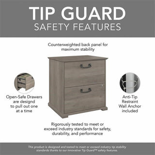 Homestead Farmhouse Lateral File Cabinet in Driftwood Gray - Engineered Wood