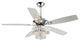 52-in Crystal Chandelier Ceiling Fan With LED Light and 5 Blades, Chrome