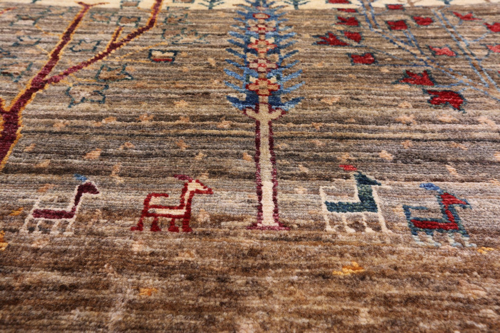 12' 0" X 15' 0" Tribal Persian Gabbeh Hand-Knotted Wool Rug Q5596