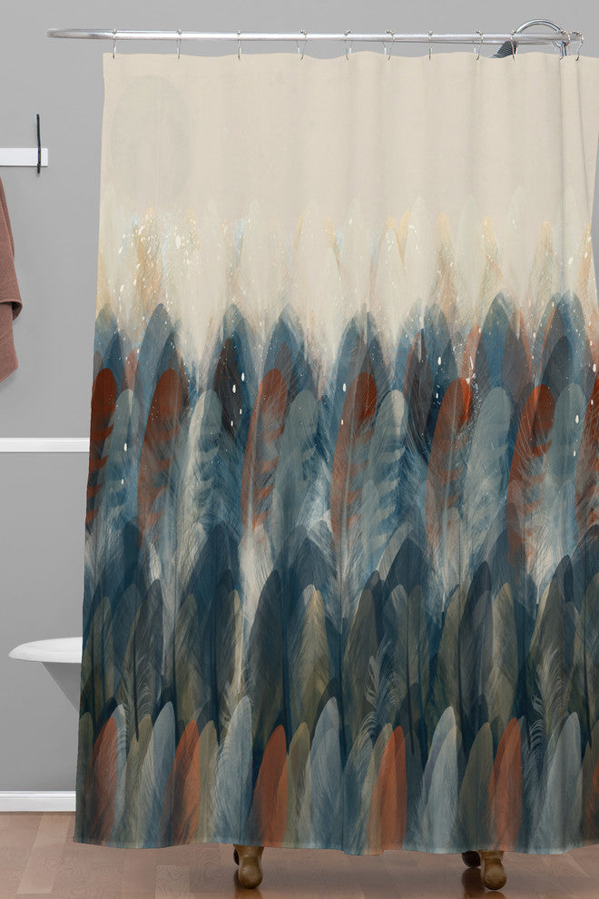 Deny Designs Brian Buckley Feather Moon Shower Curtain