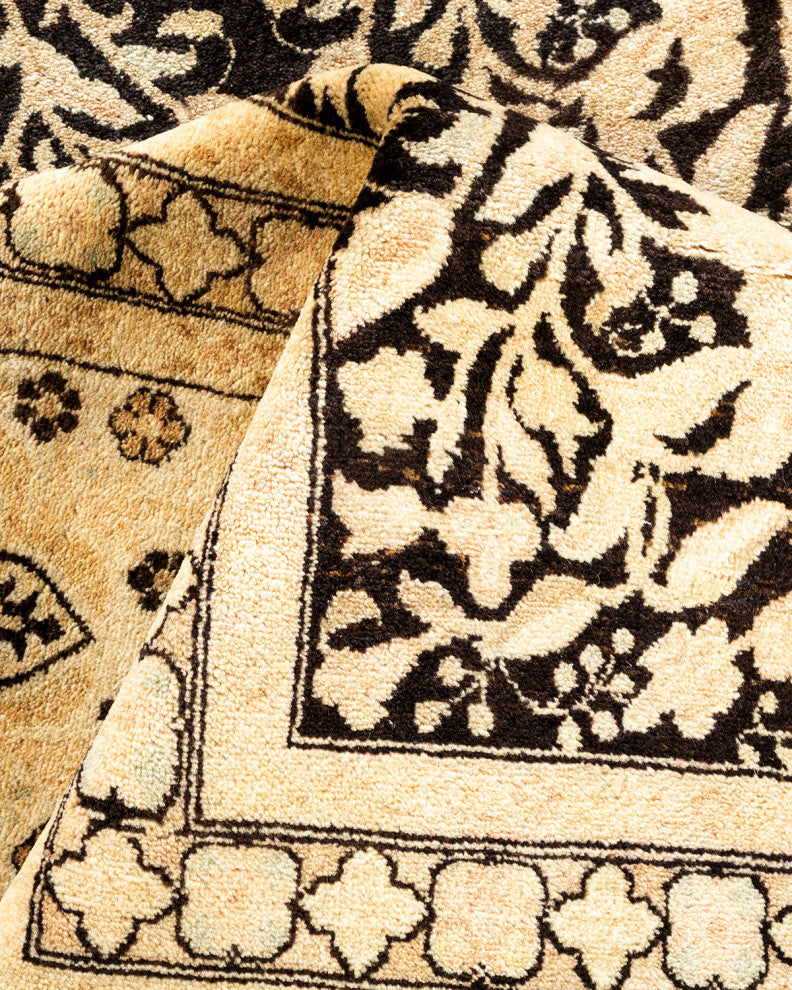 Pandey One-of-a-Kind Hand-Knotted Area Rug Black, 6'3"x9'2"