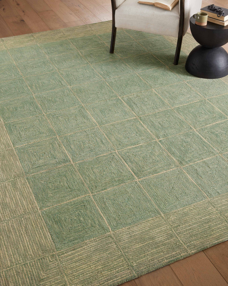 Chris Loves Julia x Loloi Francis Green / Natural 2'-0" x 5'-0" Accent Rug