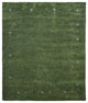 Hand Knotted Loom Silk Mix Area Rug Contemporary Green