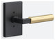 Levanto Dummy Rosette, Flat Black, Smooth Grip in Satin Brass