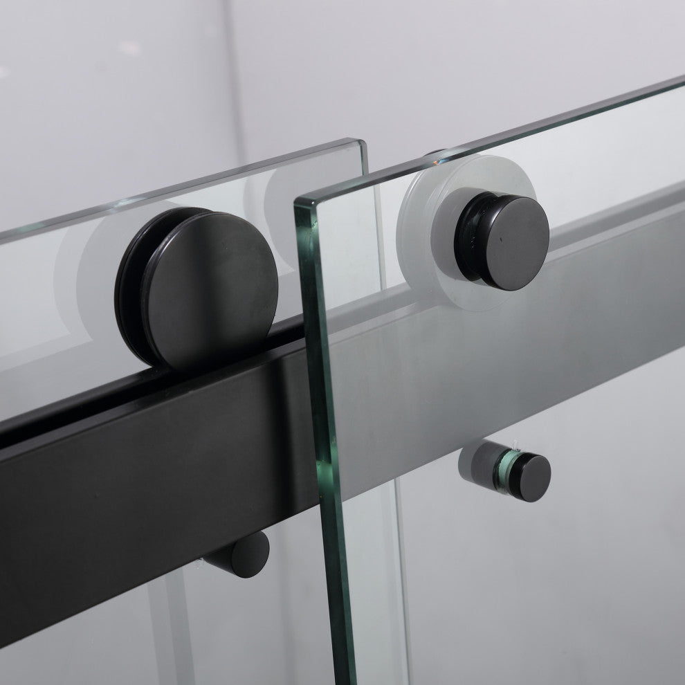 60" W x 76" H Frameless Double Sliding Shower Doors