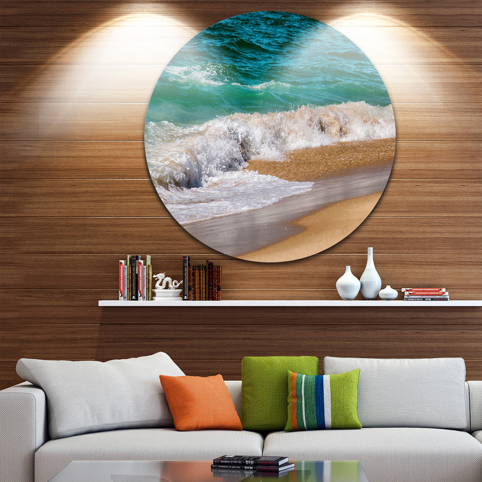 Typical Atlantic Seashore In Summertime, Seascape Disc Artwork, 36"