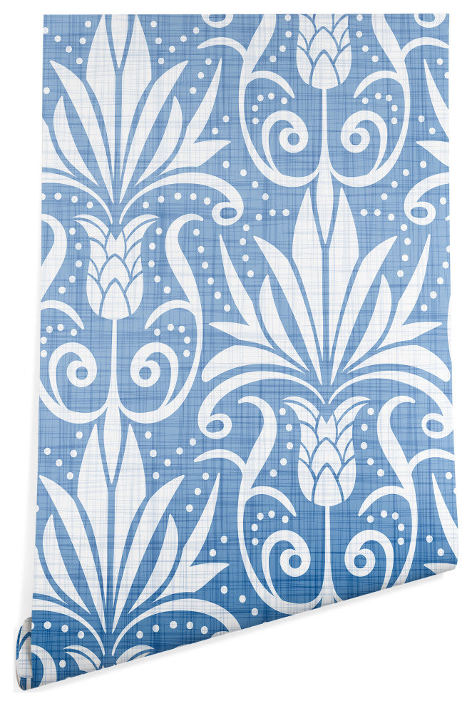 Heather Dutton Delancy Cornflower Blue Wallpaper