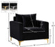 Naomi Velvet Upholstered Chair, Black