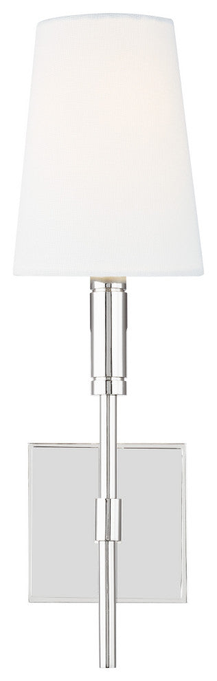 Beckham Classic Sconce, Polished Nickel