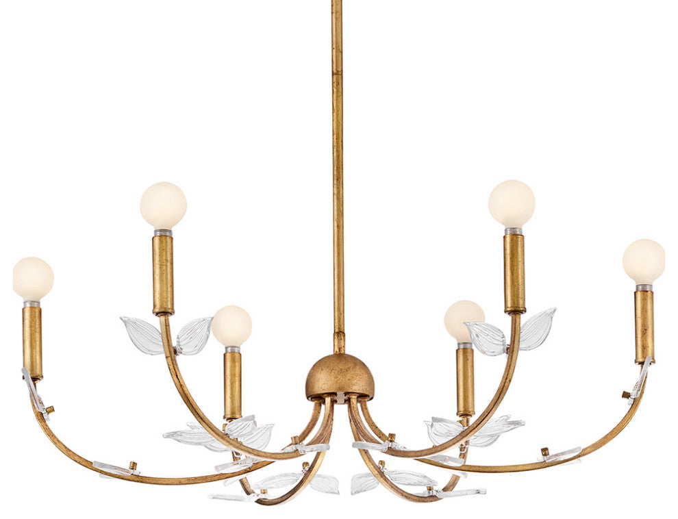 Hinkley Aliso Medium Chandelier, Distressed Brass