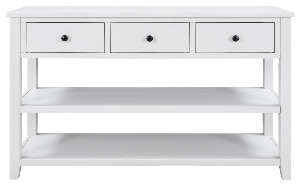 Gewnee Retro Design Console Table With Two Open Shelves