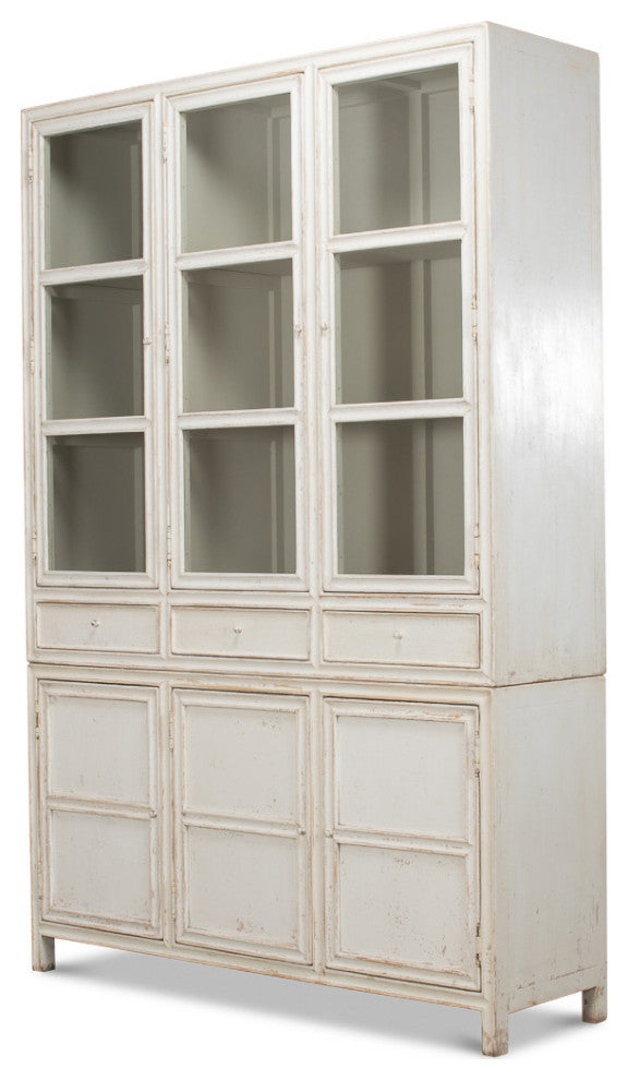 Country Painted Display Cabinet