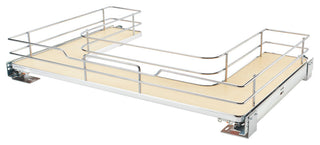 Solid Surface U-Shape Pull Out Organizer for Sink Base Cabinet, 32.5"