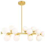 Arya 16 Light Chandelier With Satin Gold Finish