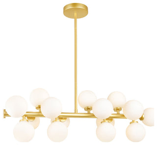 Arya 16 Light Chandelier With Satin Gold Finish