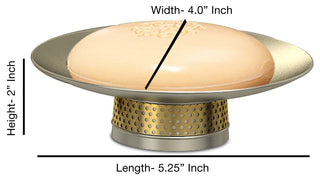 nu steel Selma Brushed Gold Soap Dish
