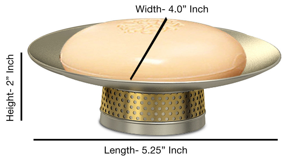 nu steel Selma Brushed Gold Soap Dish
