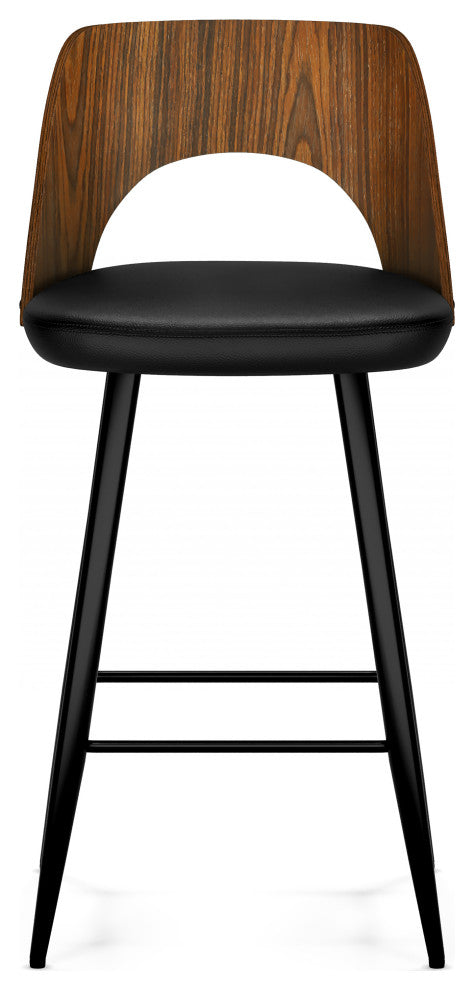 Micah Counter Height Stool, Set of 2, Black