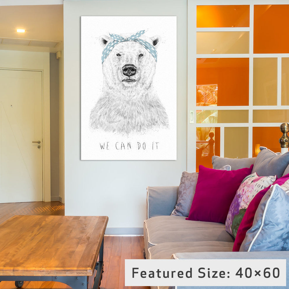 "We Can Do It" by Balazs Solti, 40x26x1.5, 1-Piece