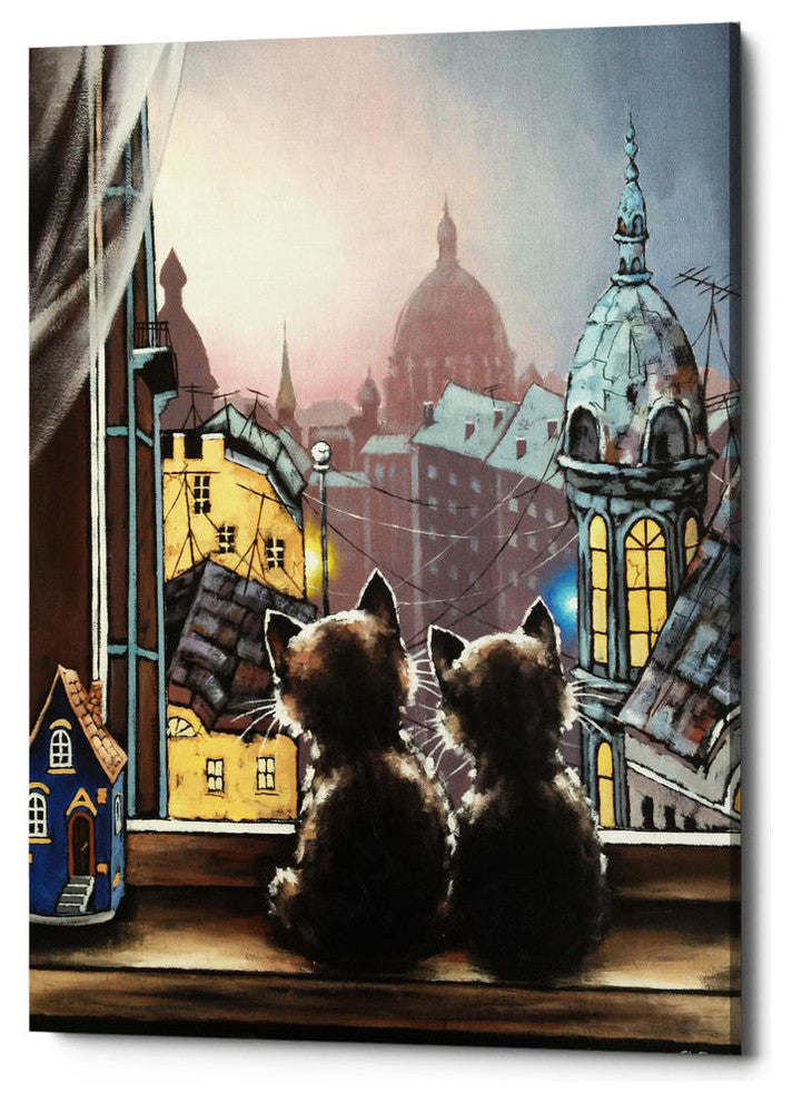 Epic Graffiti "Romantics" by Alexander Gunin, Giclee Canvas Wall Art, 12"x18"