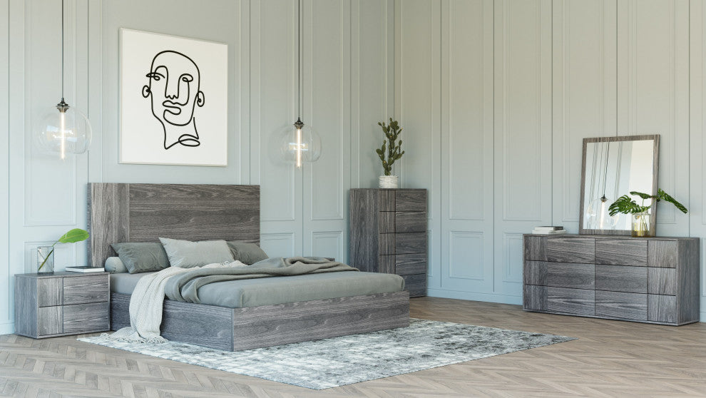 Nova Domus Asus Italian Modern Elm Gray Mirror