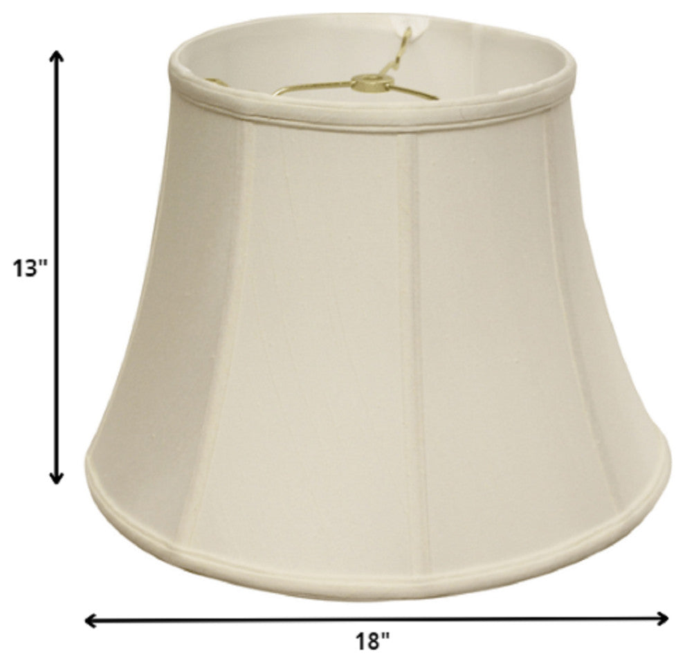18" White Altered Bell Monay Shantung Lampshade