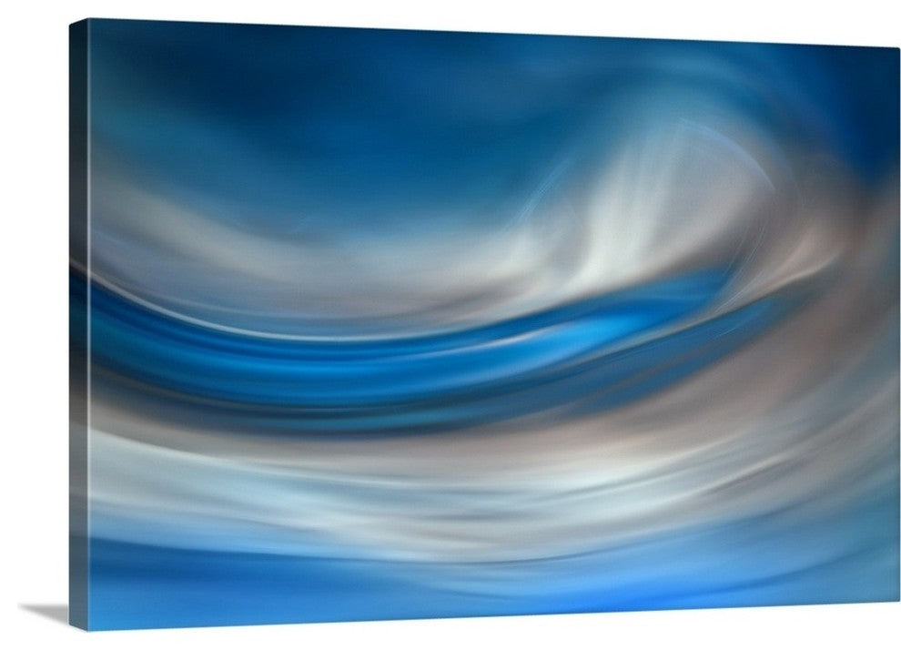 "Blue Feather" Wrapped Canvas Art Print, 48"x32"x1.5"
