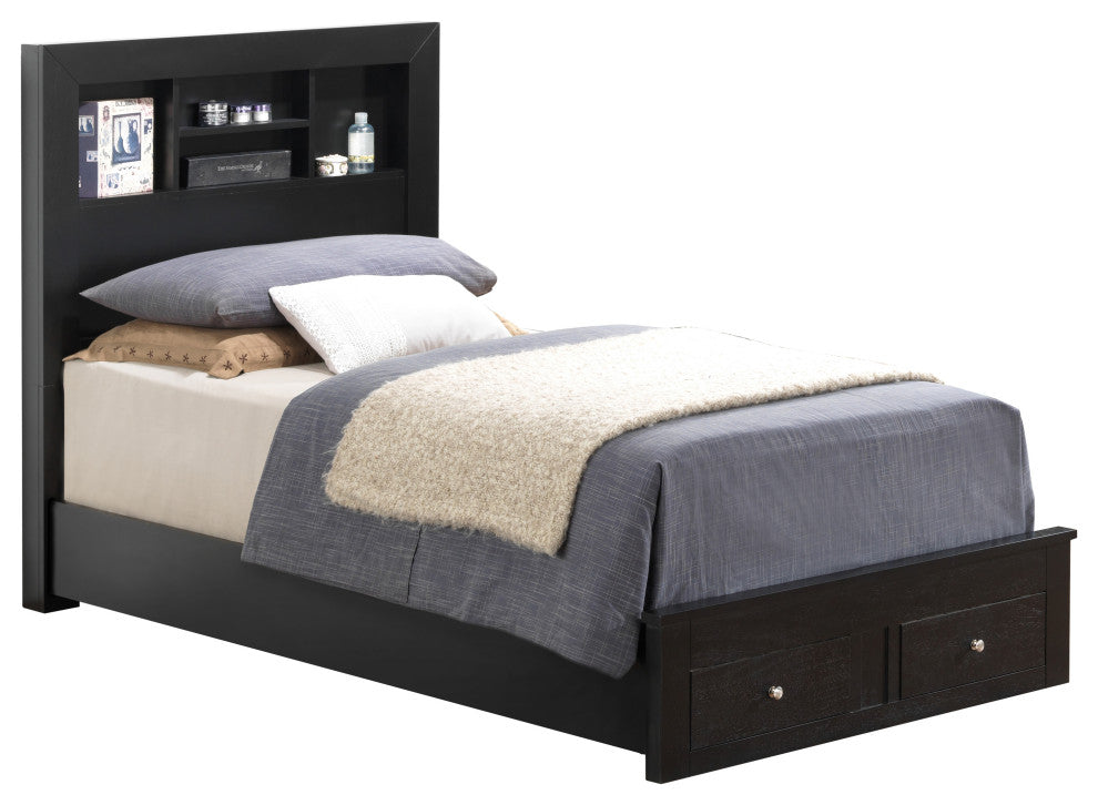 Burlington Twin Storage Bed, Black