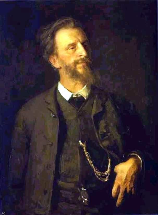 Ilia Efimovich Repin Portrait of the Artist Grigory Myasoedov Wrapped Canvas