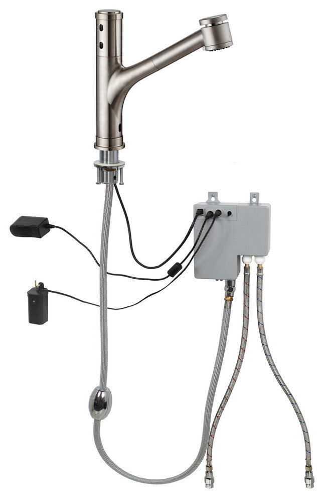 Cinaton iSense Completely Touch Free Swivel Faucet, Brushed Nickel-Pvd