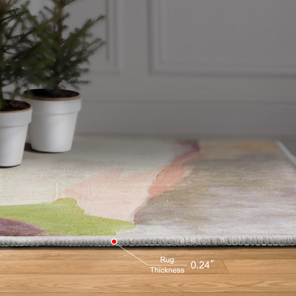 Abstract III Abstract Art Area Rug, 5'x7.5'