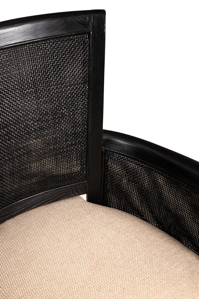 Gimble Upholstered Arm Chair, Black