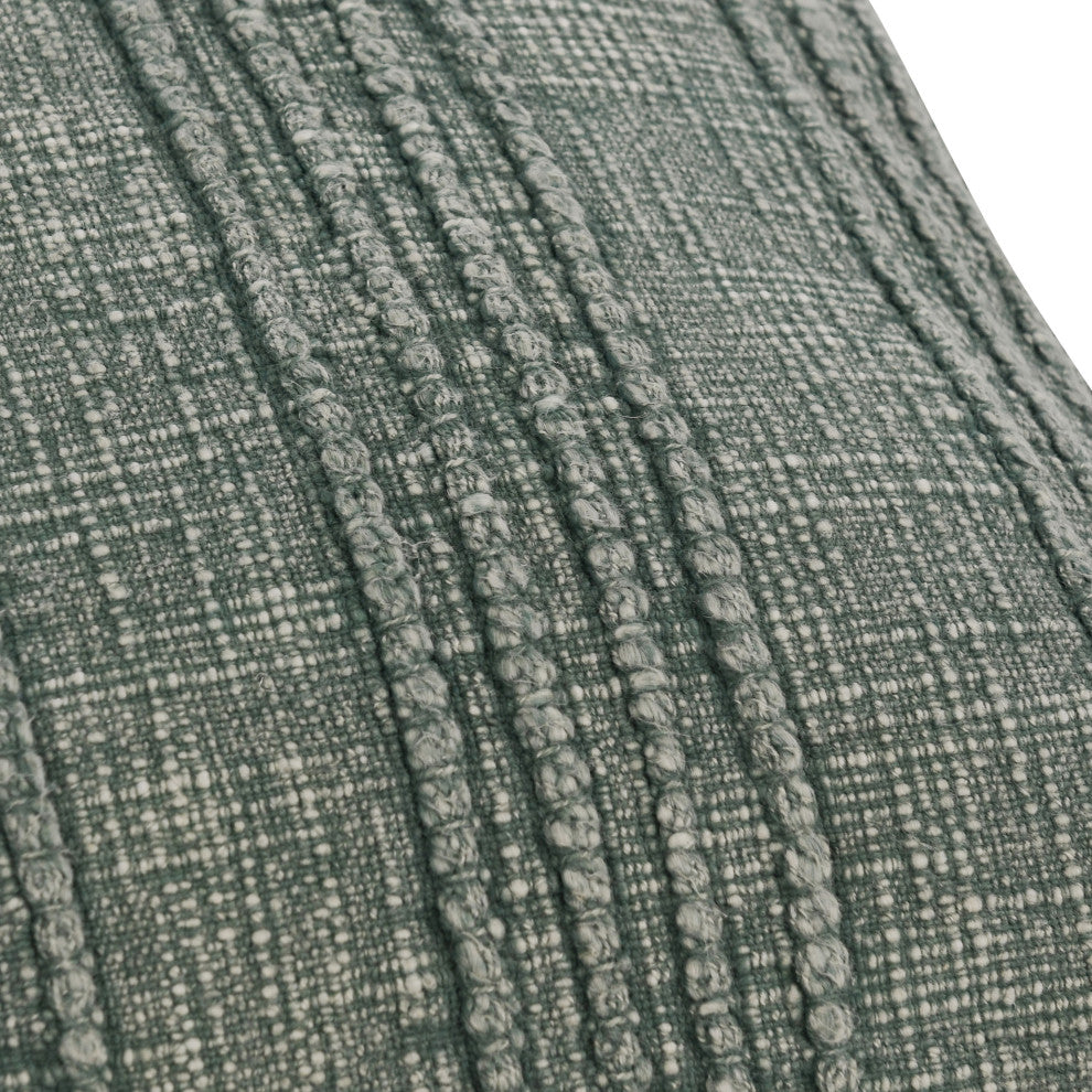 Hannah 100% Cotton 22" Throw Pillow, Green