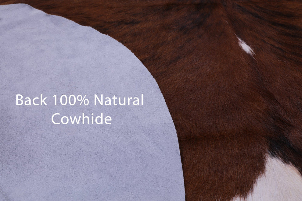 7' 1" X 6' 2" Natural Cowhide Rug C1716