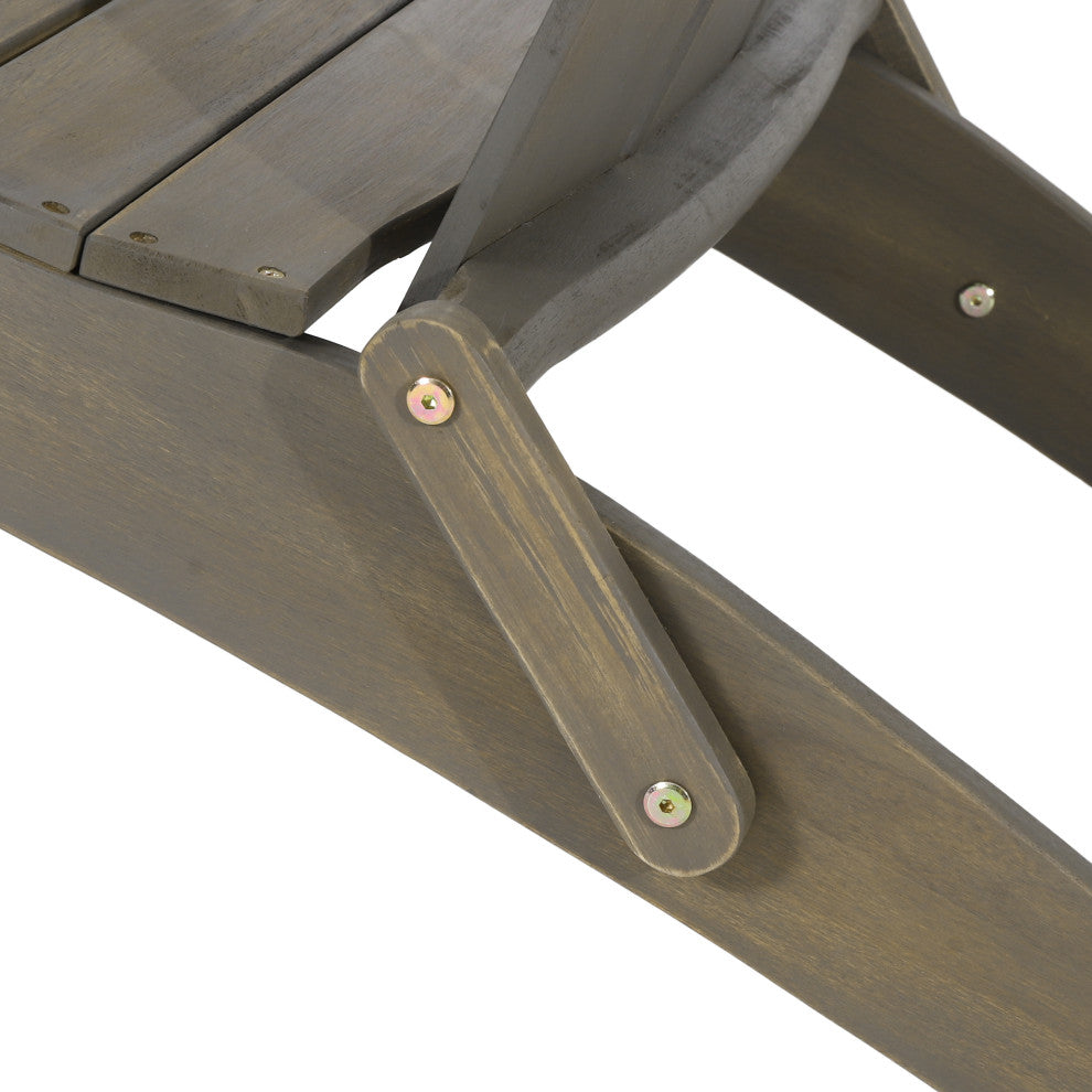 Gurekam Outdoor Foldable Adirondack Chairs, Set of 2, Gray