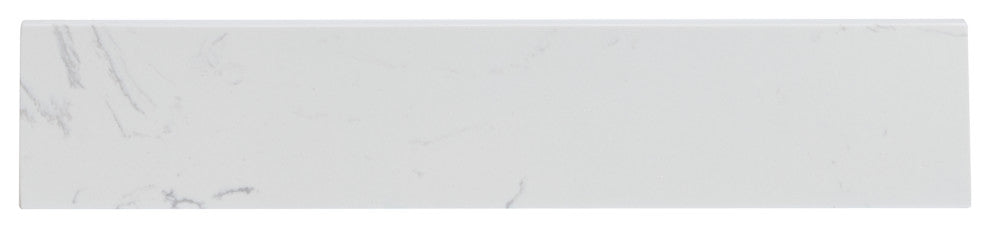 Engineered Stone Vanity Sidesplash, Aosta White
