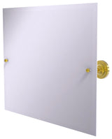 Frameless Landscape Beveled Edge Tilt Mirror, Polished Brass