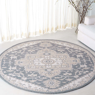 Safavieh Lauren Ralph Lauren Collection LRL6652 Rug, Grey/Ivory, 7' Round