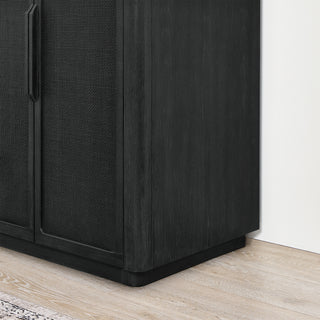 Busan Bath Vanity, Quartz Top No Mirror, Oak Classic Black, 36", Single Vanity