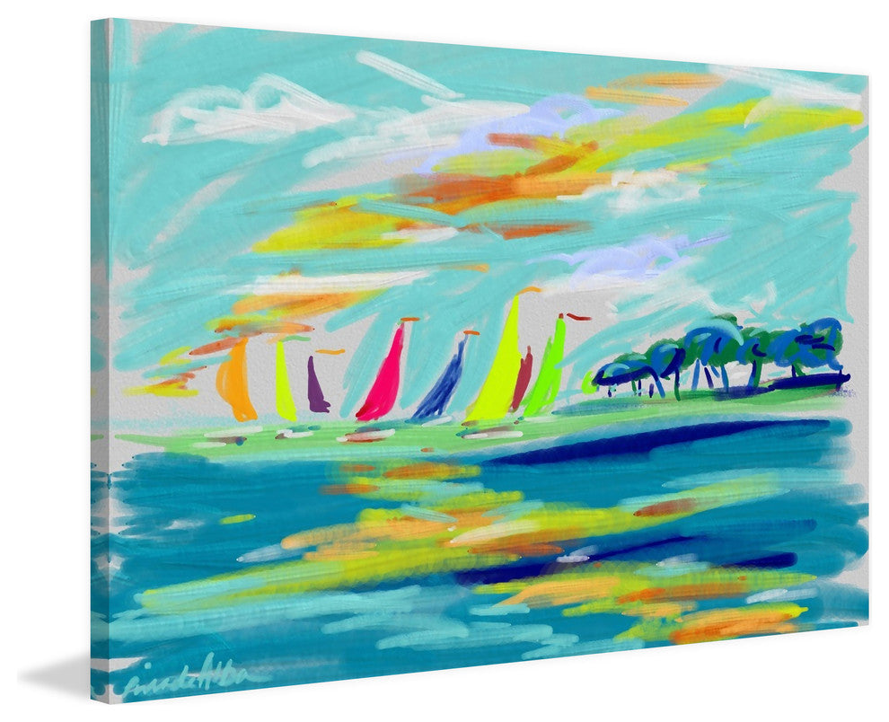 Marmont Hill, "Cap D Antibes" by Arthur Pina Painting on Wrapped Canvas, 24x16