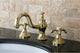 Kingston Brass Widespread Bathroom Faucet With Brass Pop-Up, Polished Brass