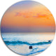 Orange Sunset Panorama, Photo Disc Metal Artwork, 11"