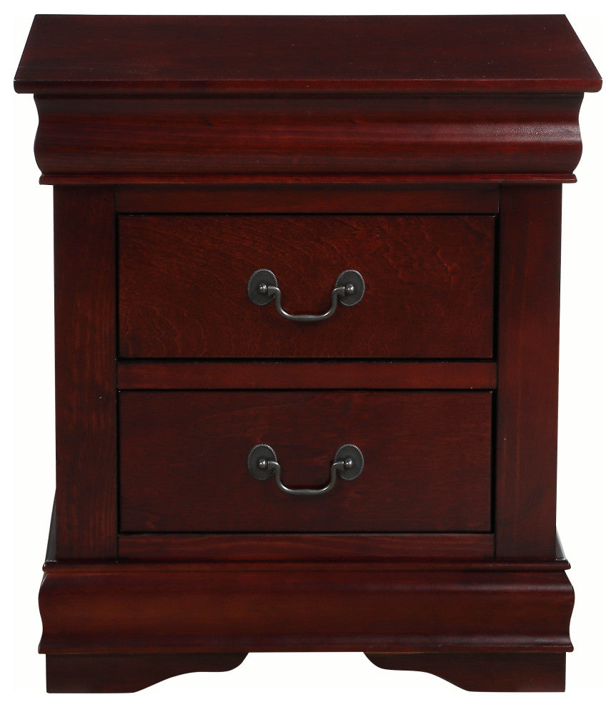Acme Louis Philippe Nightstand Cherry