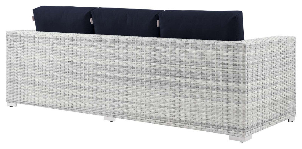 Convene Outdoor Patio Sofa Light Gray Navy