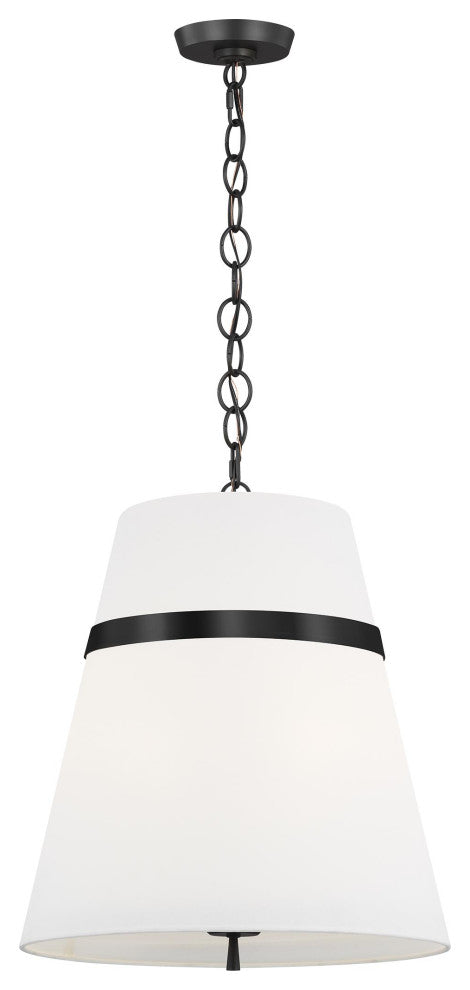 3-Light Large Pendant, Polished Nickel