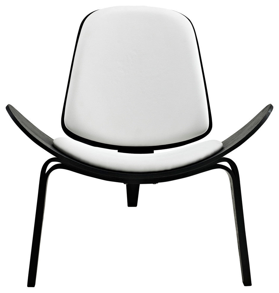 Modern Contemporary Living Room Lounge Chair Black White